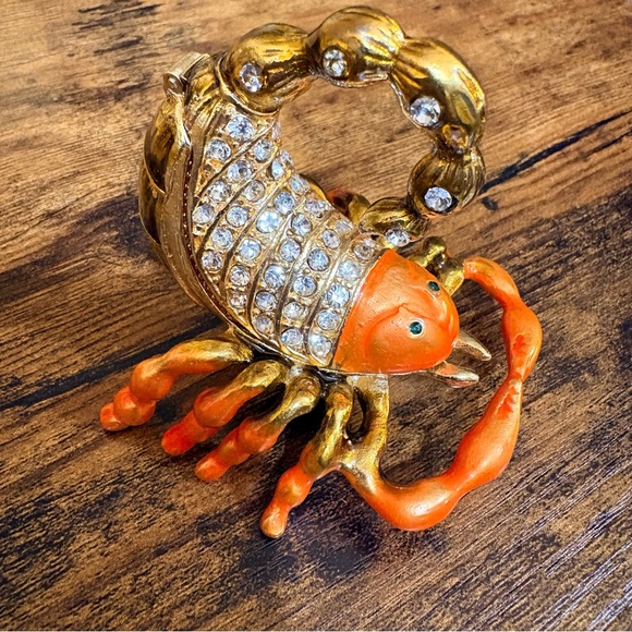 Tchotchke - Gold and Orange Scorpion Trinket Box NWT NIB - Picture 2 of 5